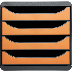 Exacompta BIG-BOX - Drawer Cabinet Grey/Orange 4 drawers
