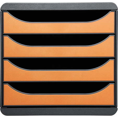 Exacompta BIG-BOX Classic - Drawer Cabinet Grey/Orange 4 drawers