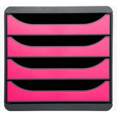 Exacompta BIG-BOX Classic - Drawer Cabinet Grey/Pink 4 drawers