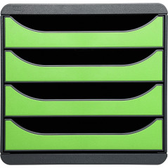 Exacompta BIG-BOX - Drawer Cabinet Grey/Apple Green 4 drawers