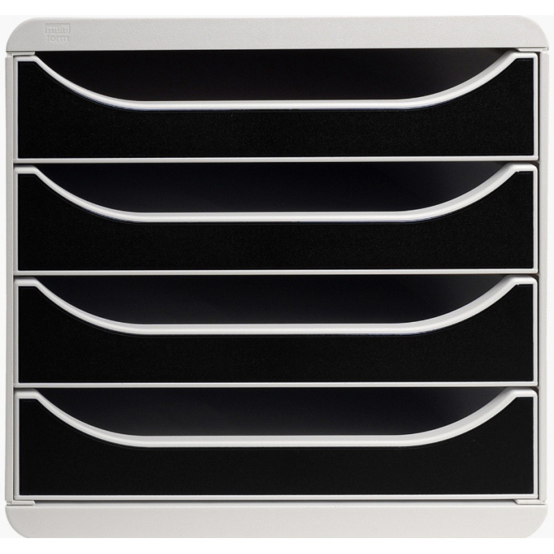 Exacompta BIG-BOX - Drawer Cabinet Grey/Black 4 drawers