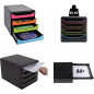 Exacompta BIG-BOX - Drawer Cabinet Black/Glossy White 4 drawers