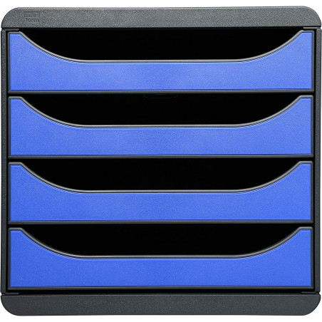 Exacompta BIG-BOX - Drawer Cabinet Grey/Ice Blue 4 drawers