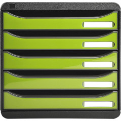 Exacompta BIG-BOX PLUS Classic - Drawer Cabinet Apple Green 5 drawers