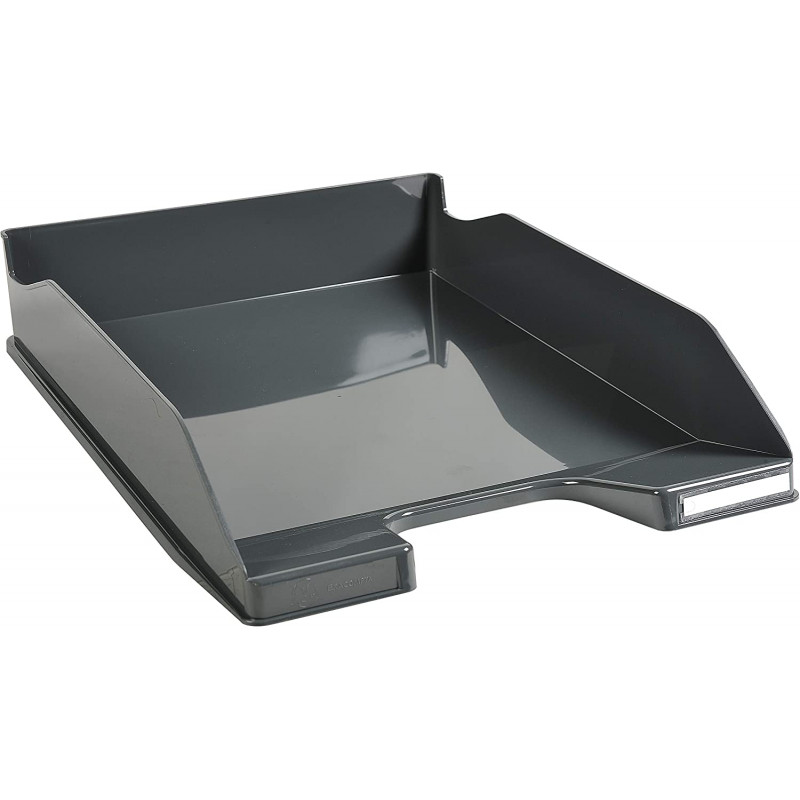 Exacompta - Letter Tray, Glossy Mouse Grey, A4+