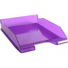 Exacompta -  Letter Tray, Glossy Transparent Purple, A4+