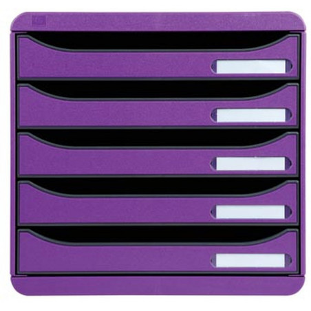 Exacompta BIG-BOX Classic Plus - Drawer Cabinet Purple 5 drawers