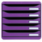 Exacompta BIG-BOX - Drawer Cabinet Purple 5 drawers