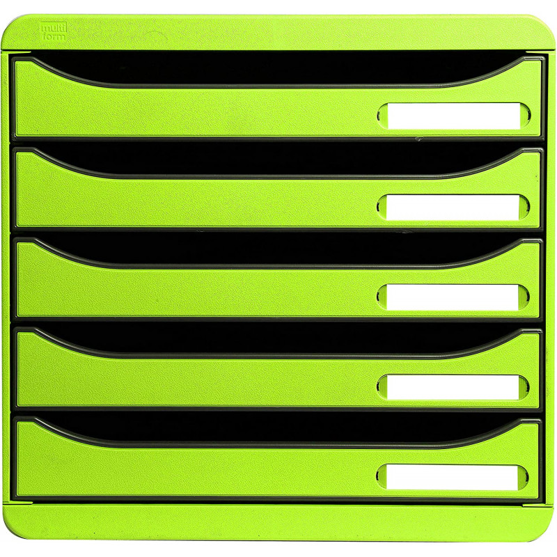 Exacompta BIG-BOX - Drawer Cabinet Lime Green 5 drawers