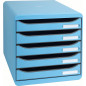 Exacompta BIG-BOX - Drawer Cabinet Turquoise 5 drawers