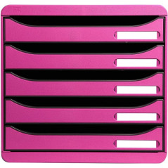 Exacompta BIG-BOX Classic Plus - Drawer Cabinet Pink 5 drawers