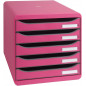Exacompta BIG-BOX - Drawer Cabinet Pink 5 drawers