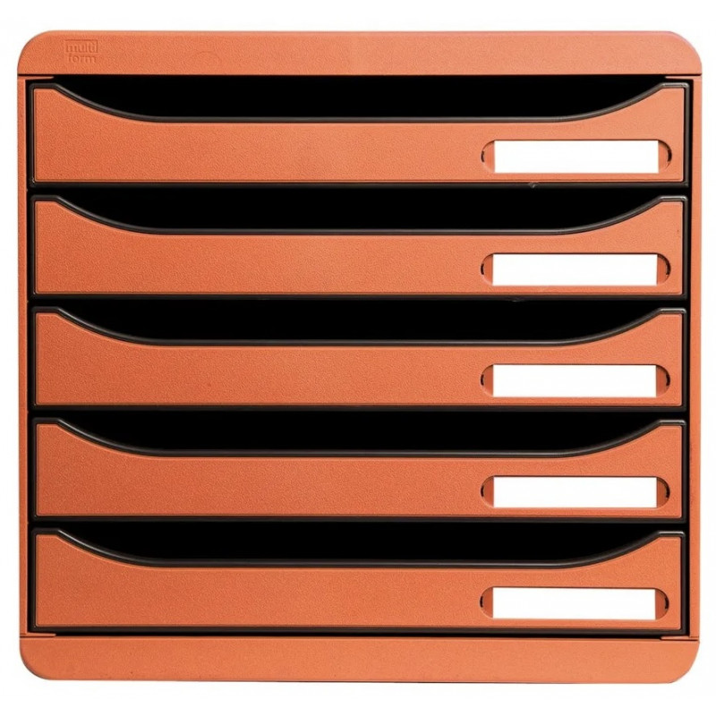 Exacompta BIG-BOX - Drawer Cabinet Orange 5 drawers
