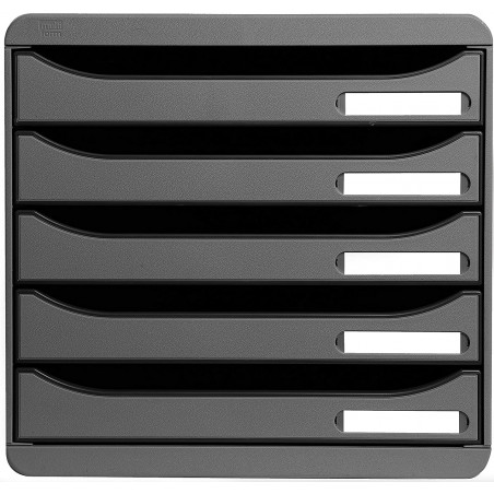 Exacompta BIG-BOX - Drawer Cabinet Glossy Mouse Grey 5 drawers