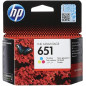 HP 651 Tri-color Original Ink Advantage Cartridge -C2P11AE-