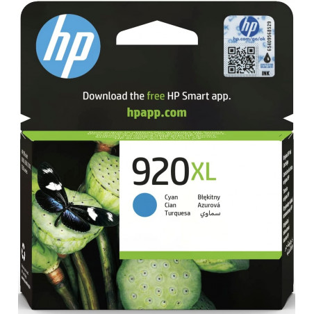 HP 920XL High Yield Cyan Original Ink Cartridge -CD972AN-