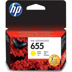 HP 655 Yellow Original Ink Advantage Cartridge -CZ112AE-