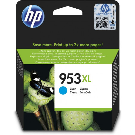 HP 953XL High Yield Cyan Original Ink Cartridge -F6U16AE-