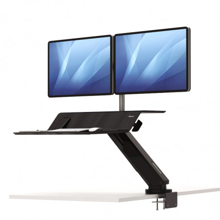 LOTUS RT SIT-STAND WORKSTATION - DUAL BLACK (Available within 15 days)