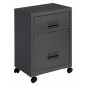 PIERRE HENRY -  Metallic Filing 2 drawers cabinet - dark grey