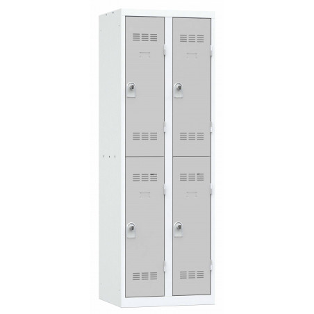 CLEAN MULTI-DOOR LOCKER 2 COLUMNS OF 2 CASES - GREY - ( Available within 30 days )