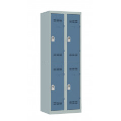 CLEAN MULTI-DOOR LOCKER 2 COLUMNS OF 2 CASES - GREY/BLUE