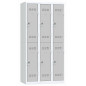 CLEAN MULTI-DOOR LOCKER 3 COLUMNS OF 2 CASES - GREY