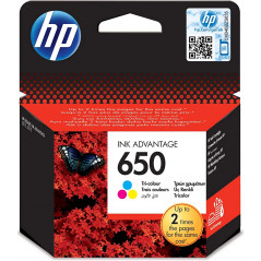 HP 650 Tri-color Original Ink Advantage Cartridge -CZ102AE-