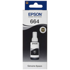 EPSON T664 - Black ink bottle, 70ml