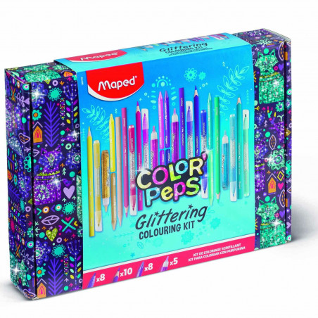 MAPED GILTTER COLOURING KIT 31 PIECES