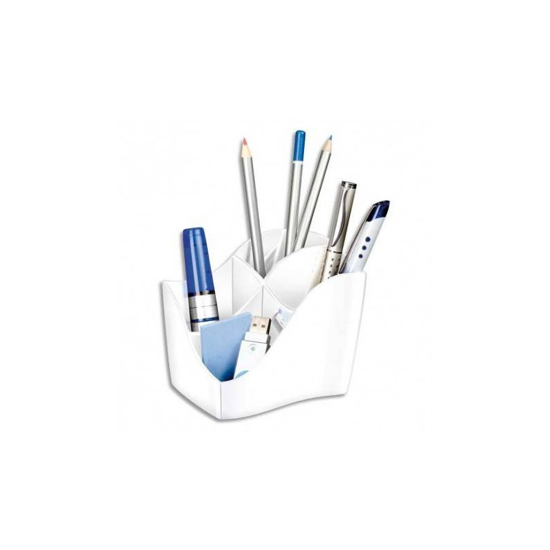CEP - Pencil Holder Isis 4 compartments White