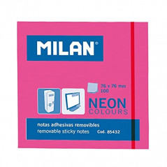 MILAN - Pad 100 Fluo pink neon Sticky notes 76 x 76 mm