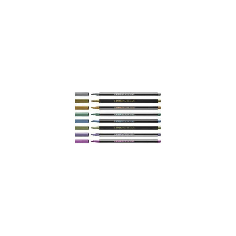 STABILO PEN 68 METALLIC Pack of 8