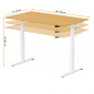 BENCH UGO - 2 Mounted Electric Adjustable desk