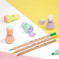 MILAN - erasers with pencil sharpener SWAY Pastel