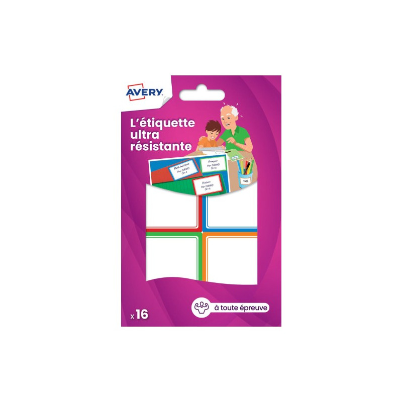 AVERY ULTRA RESISTANT LABELS X16 (bright color)