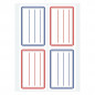 AVERY School Labels BLUE/RED x24