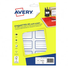 AVERY Printable School Labels White/Blue X120