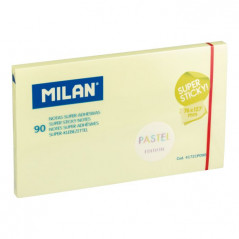MILAN - Pad 90 Pastel Yellow super Sticky notes 76 x 127 mm