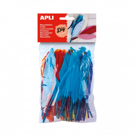 APLI - Long Feathers Ass Colors x100