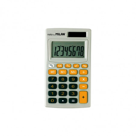 MILAN - MINI Calculator orange-grey 12-digit