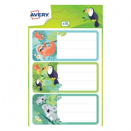 AVERY SCHOOL LABELS JUNGLE X15