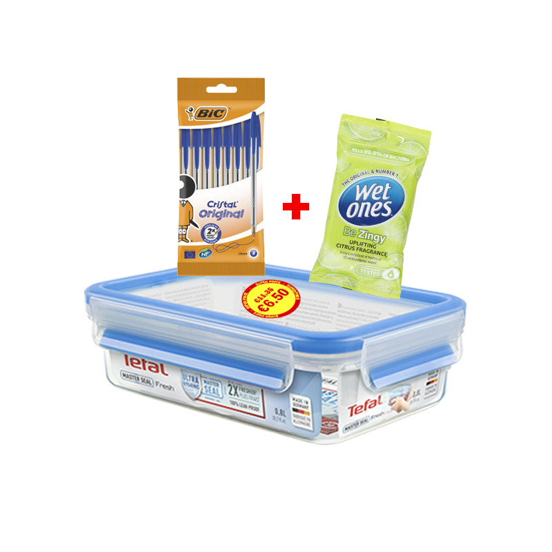 LUNCH BOX + FREE WIPES & BIC PENS