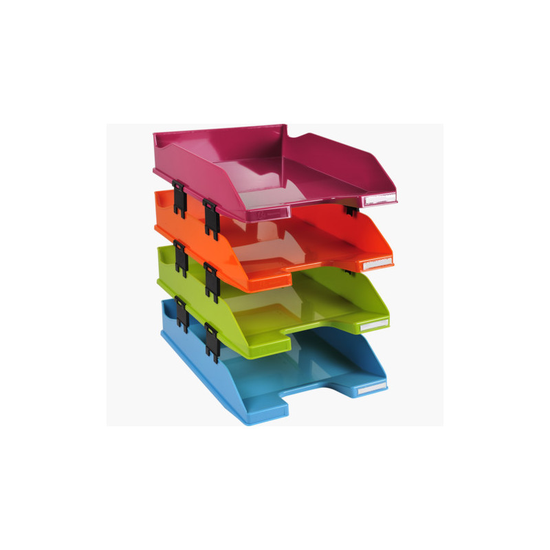 EXA SET OF 4 Letter trays OPAQUE Bright Color