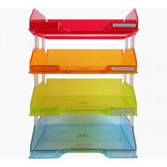 EXA SET OF 4 Letter Trays TRANSLUCENT Color
