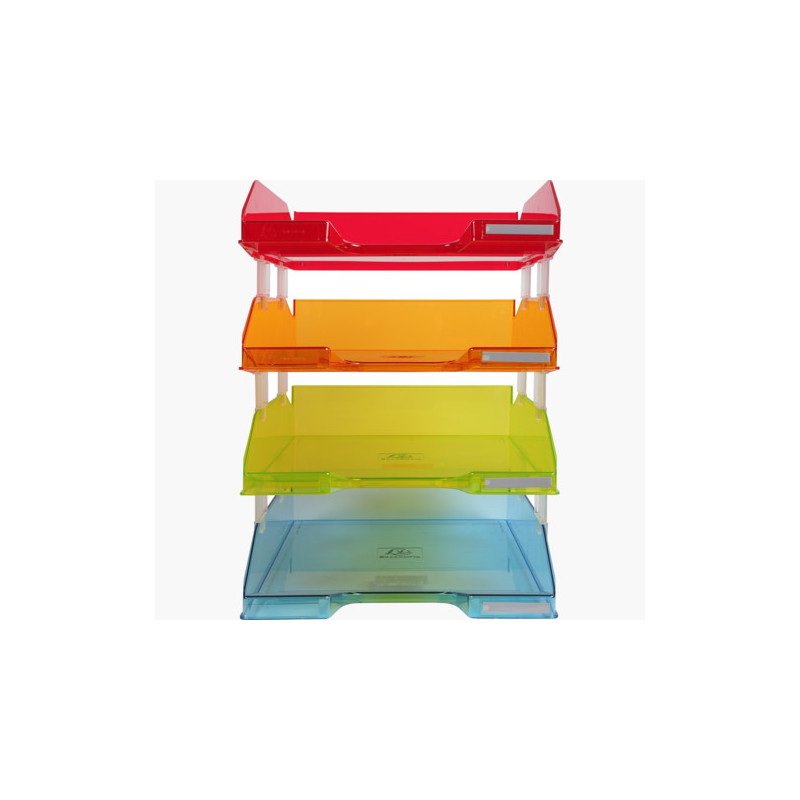 EXA SET OF 4 Letter Trays TRANSLUCENT Color