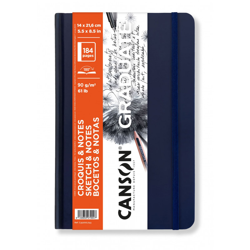 CANSON GRADUATE SKETCH & NOTES Hard Cover Blue CANSON GRADUATE SKETCH & NOTES Hard Cover Blue