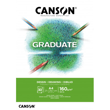 PAD CANSON  GRADUATE  DESSIN WHITE PAPER