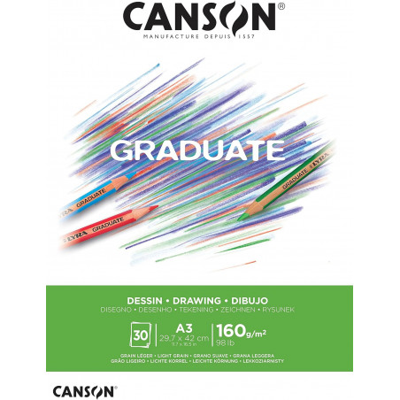 PAD CANSON  GRADUATE  DESSIN WHITE PAPER