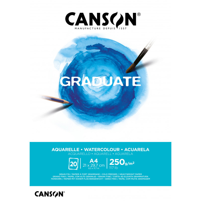 PAD CANSON GRADUATE AQUAREL A4 250GSM PAD CANSON GRADUATE AQUAREL A4 250GSM